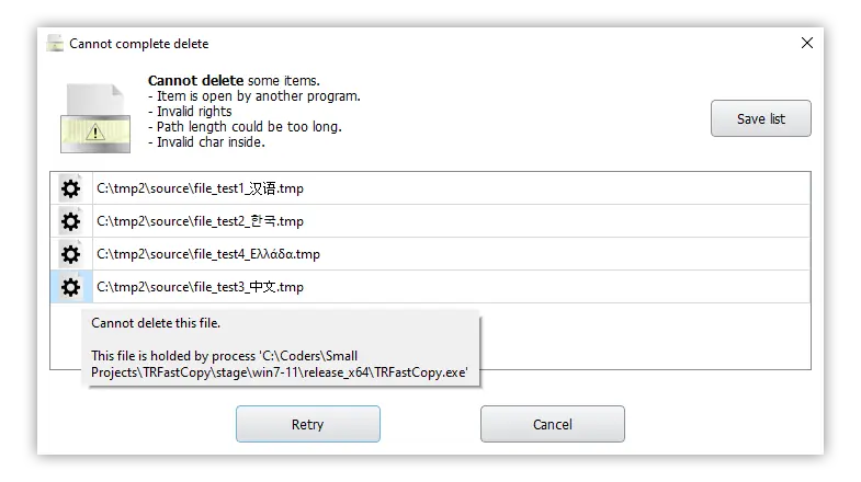 Error handling and explanation